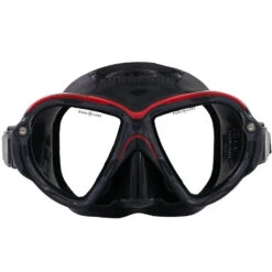 Masque REVEAL ULTRAFIT AQUALUNG + Verres POSITIFS -Mares Soldes reveal uf noir rouge 3